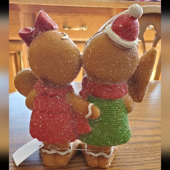 NWT HOBBY LOBBY CHRISTMAS GINGERBREAD COUPLE Festive Gingerbread Couple Figuri - Picture 2 of 2